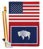 US Wyoming - States Americana Vertical Impressions Decorative Flags HG140813 Made In USA