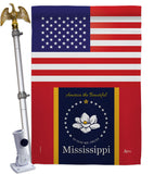 US Mississippi - States Americana Vertical Impressions Decorative Flags HG140908 Made In USA