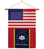 US Mississippi - States Americana Vertical Impressions Decorative Flags HG140908 Made In USA