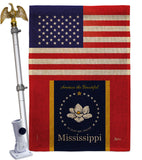 US Mississippi - States Americana Vertical Impressions Decorative Flags HG140908 Made In USA