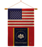 US Mississippi - States Americana Vertical Impressions Decorative Flags HG140908 Made In USA