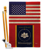 US Mississippi - States Americana Vertical Impressions Decorative Flags HG140908 Made In USA