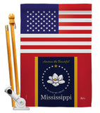 US Mississippi - States Americana Vertical Impressions Decorative Flags HG140908 Made In USA