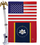 Mississippi US - States Americana Vertical Impressions Decorative Flags HG140909 Made In USA