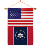 Mississippi US - States Americana Vertical Impressions Decorative Flags HG140909 Made In USA