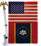 Mississippi US - States Americana Vertical Impressions Decorative Flags HG140909 Made In USA