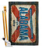 Alabama Vintage - States Americana Vertical Impressions Decorative Flags HG140945 Made In USA