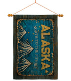 Alaska Vintage - States Americana Vertical Impressions Decorative Flags HG140946 Made In USA