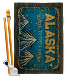 Alaska Vintage - States Americana Vertical Impressions Decorative Flags HG140946 Made In USA