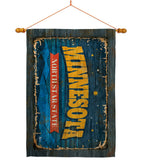 Minnesota Vintage - States Americana Vertical Impressions Decorative Flags HG140968 Made In USA
