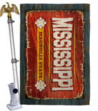 Mississippi Vintage - States Americana Vertical Impressions Decorative Flags HG140969 Made In USA
