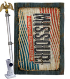 Missouri Vintage - States Americana Vertical Impressions Decorative Flags HG140970 Made In USA
