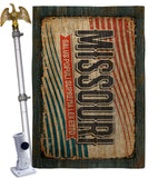 Missouri Vintage - States Americana Vertical Impressions Decorative Flags HG140970 Made In USA