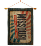 Missouri Vintage - States Americana Vertical Impressions Decorative Flags HG140970 Made In USA
