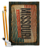 Missouri Vintage - States Americana Vertical Impressions Decorative Flags HG140970 Made In USA