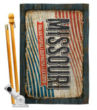 Missouri Vintage - States Americana Vertical Impressions Decorative Flags HG140970 Made In USA