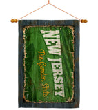 New Jersey Vintage - States Americana Vertical Impressions Decorative Flags HG140975 Made In USA