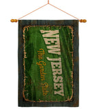 New Jersey Vintage - States Americana Vertical Impressions Decorative Flags HG140975 Made In USA