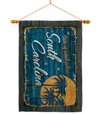 South Carolina Vintage - States Americana Vertical Impressions Decorative Flags HG140985 Made In USA