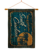South Carolina Vintage - States Americana Vertical Impressions Decorative Flags HG140985 Made In USA