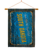 South Dakota Vintage - States Americana Vertical Impressions Decorative Flags HG140986 Made In USA