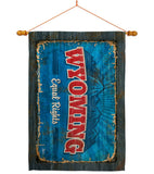 Wyoming Vintage - States Americana Vertical Impressions Decorative Flags HG140995 Made In USA