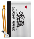 Black & White California - States Americana Vertical Impressions Decorative Flags HG140998 Made In USA