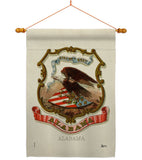 Coat of arms of Alabama - States Americana Vertical Impressions Decorative Flags HG141208 Made In USA