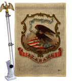 Coat of arms of Alabama - States Americana Vertical Impressions Decorative Flags HG141208 Made In USA