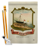 Coat of arms of New Hampshire - States Americana Vertical Impressions Decorative Flags HG141236 Made In USA