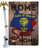 State Oregon Home Sweet Home - States Americana Vertical Impressions Decorative Flags HG191112 Made In USA