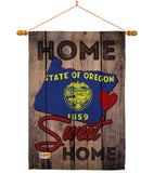 State Oregon Home Sweet Home - States Americana Vertical Impressions Decorative Flags HG191112 Made In USA