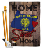 State Oregon Home Sweet Home - States Americana Vertical Impressions Decorative Flags HG191112 Made In USA