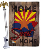 State Arizona Home Sweet Home - States Americana Vertical Impressions Decorative Flags HG191115 Made In USA