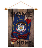 State Utah Home Sweet Home - States Americana Vertical Impressions Decorative Flags HG191116 Made In USA