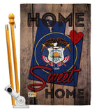 State Utah Home Sweet Home - States Americana Vertical Impressions Decorative Flags HG191116 Made In USA