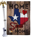 State Texas Home Sweet Home - States Americana Vertical Impressions Decorative Flags HG191119 Made In USA