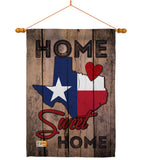State Texas Home Sweet Home - States Americana Vertical Impressions Decorative Flags HG191119 Made In USA