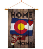 State Colorado Home Sweet Home - States Americana Vertical Impressions Decorative Flags HG191120 Made In USA