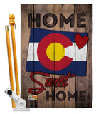 State Colorado Home Sweet Home - States Americana Vertical Impressions Decorative Flags HG191120 Made In USA
