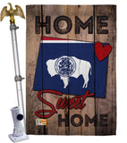 State Wyoming Home Sweet Home - States Americana Vertical Impressions Decorative Flags HG191121 Made In USA