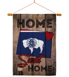 State Wyoming Home Sweet Home - States Americana Vertical Impressions Decorative Flags HG191121 Made In USA