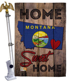 State Montana Home Sweet Home - States Americana Vertical Impressions Decorative Flags HG191122 Made In USA