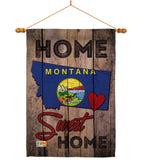 State Montana Home Sweet Home - States Americana Vertical Impressions Decorative Flags HG191122 Made In USA