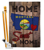 State Montana Home Sweet Home - States Americana Vertical Impressions Decorative Flags HG191122 Made In USA