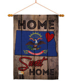 State North Dakota Home Sweet Home - States Americana Vertical Impressions Decorative Flags HG191123 Made In USA