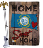 State South Dakota Home Sweet Home - States Americana Vertical Impressions Decorative Flags HG191124 Made In USA