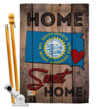 State South Dakota Home Sweet Home - States Americana Vertical Impressions Decorative Flags HG191124 Made In USA