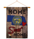State Nebraska Home Sweet Home - States Americana Vertical Impressions Decorative Flags HG191125 Made In USA