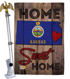 State Kansas Home Sweet Home - States Americana Vertical Impressions Decorative Flags HG191126 Made In USA